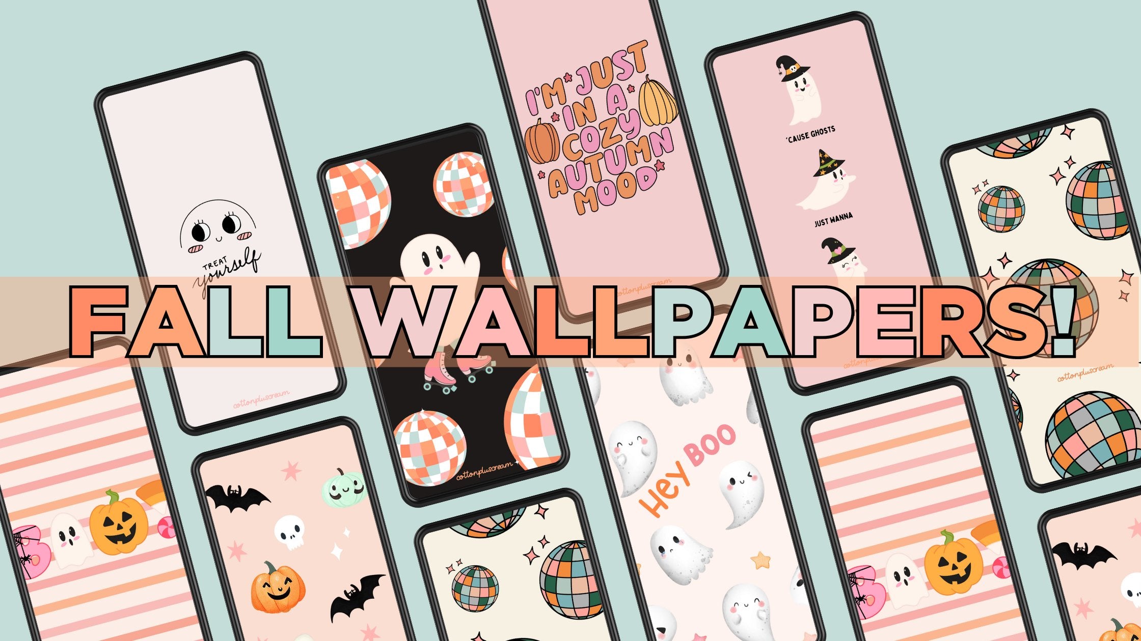 September Wallpapers Fall & Halloween - Cotton Plus Cream