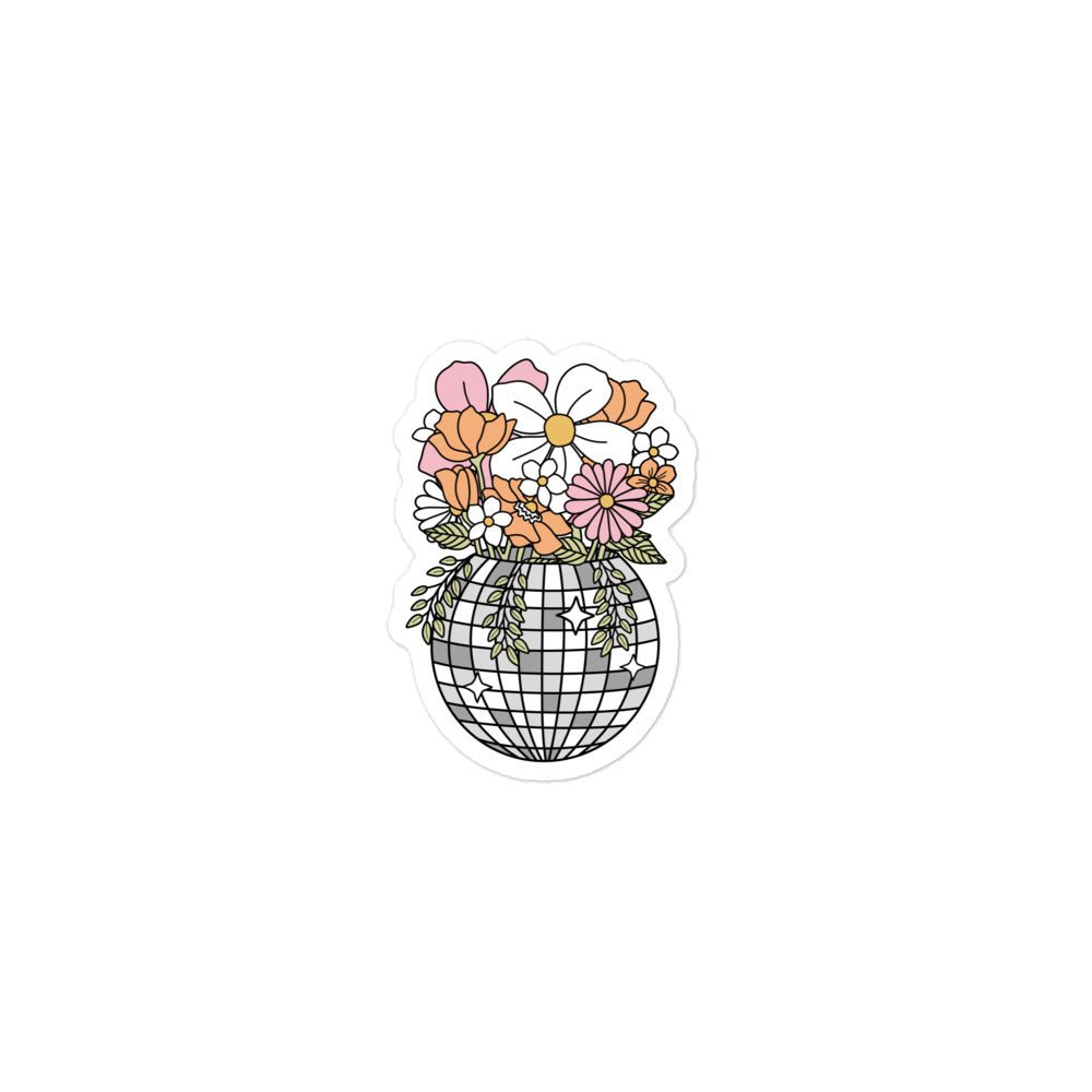 Disco Flower Bouquet Sticker - Cotton Plus Cream