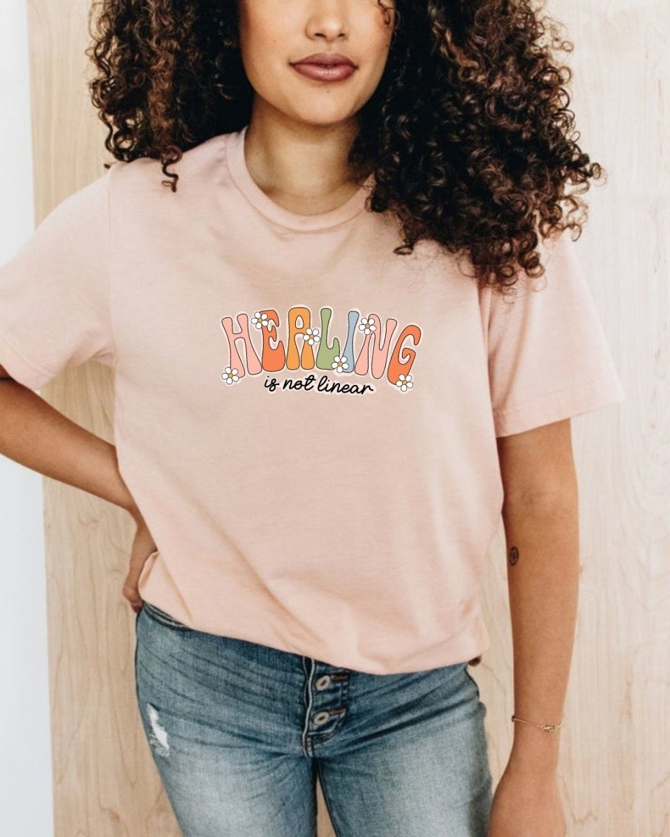 Healing Is Not Linear Unisex t-shirt - Cotton Plus Cream