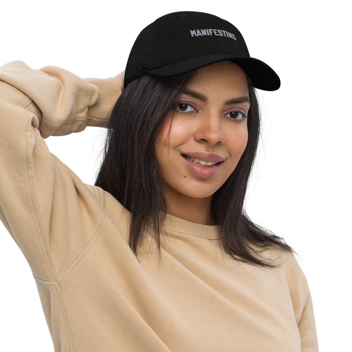Manifesting Organic Low Profile Dad Hat - Cotton Plus Cream