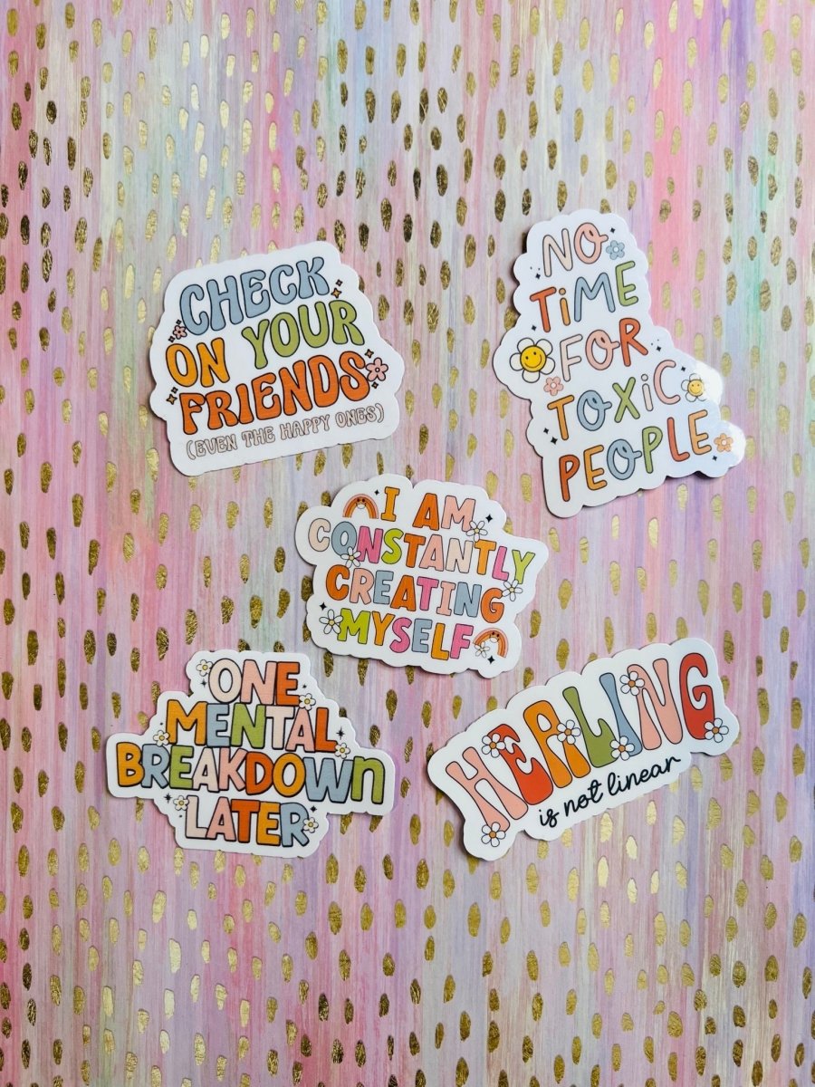 Mental Health Awareness Stickers (single or pack) - Cotton Plus Cream