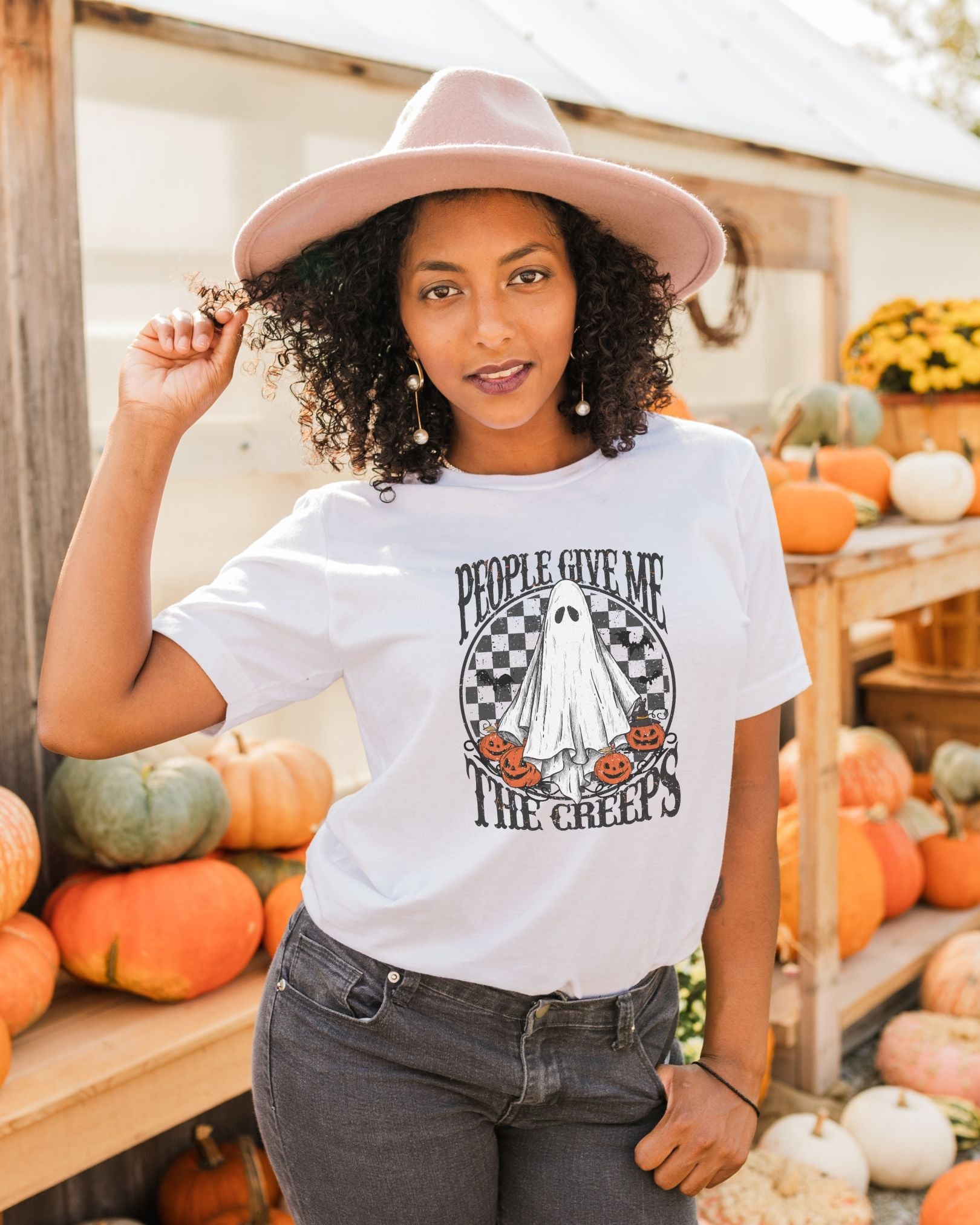 People Give Me The Creeps Unisex t-shirt - Cotton Plus Cream