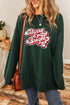Sequin MERRY & BRIGHT Long Sleeve Sweatshirt - Cotton Plus Cream