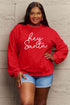 Simply Love Full Size HEY SANTA Graphic Sweatshirt - Cotton Plus Cream