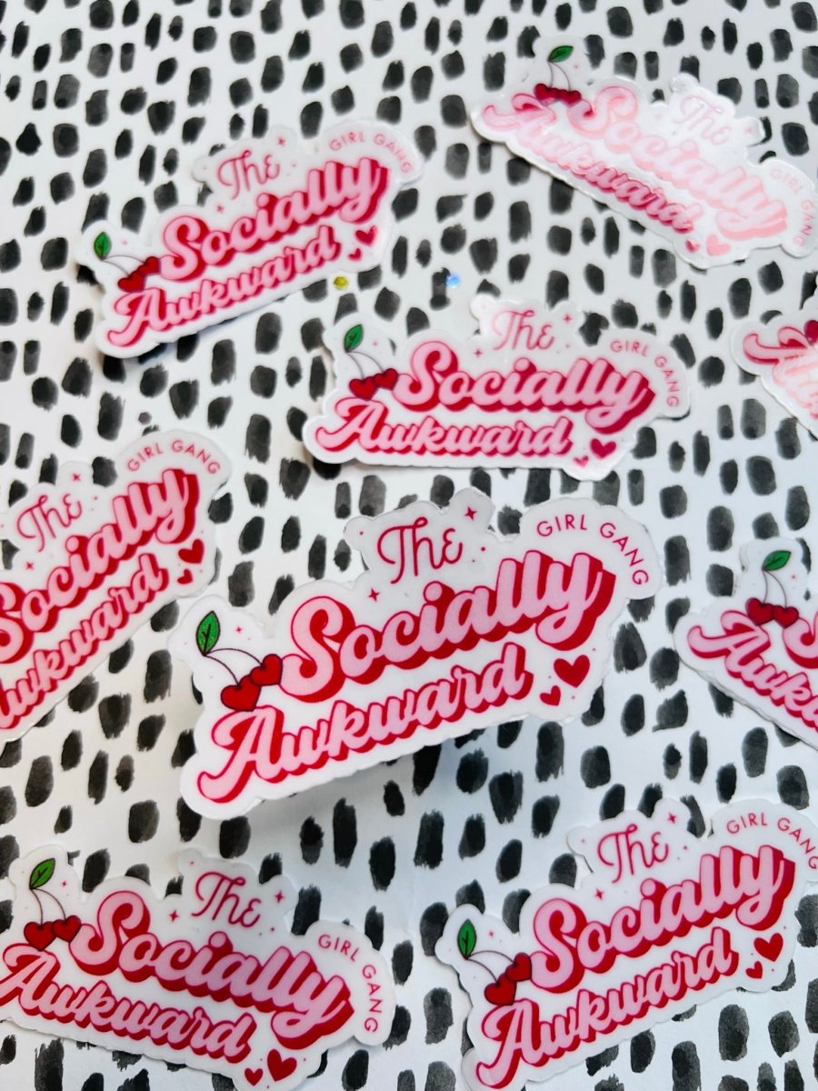 Socially Awkward Girl Gang Sticker - Cotton Plus Cream