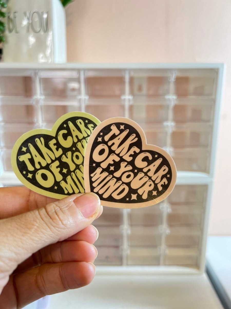 Take Care Of Your Mind Sticker - 2-pack - Cotton Plus Cream