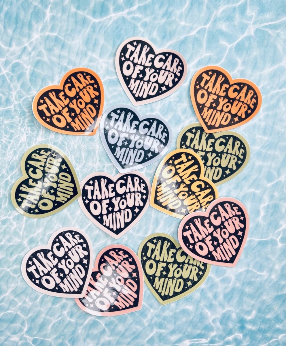 Take Care Of Your Mind Sticker - 2-pack - Cotton Plus Cream