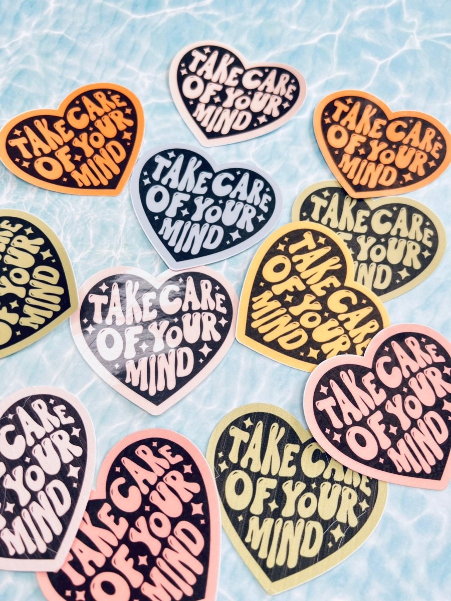 Take Care Of Your Mind Sticker - 2-pack - Cotton Plus Cream
