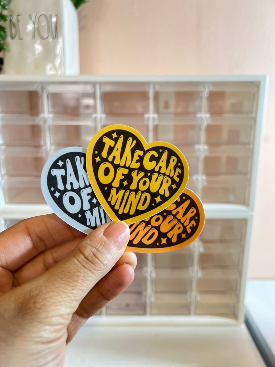 Take Care Of Your Mind Sticker - 2-pack - Cotton Plus Cream