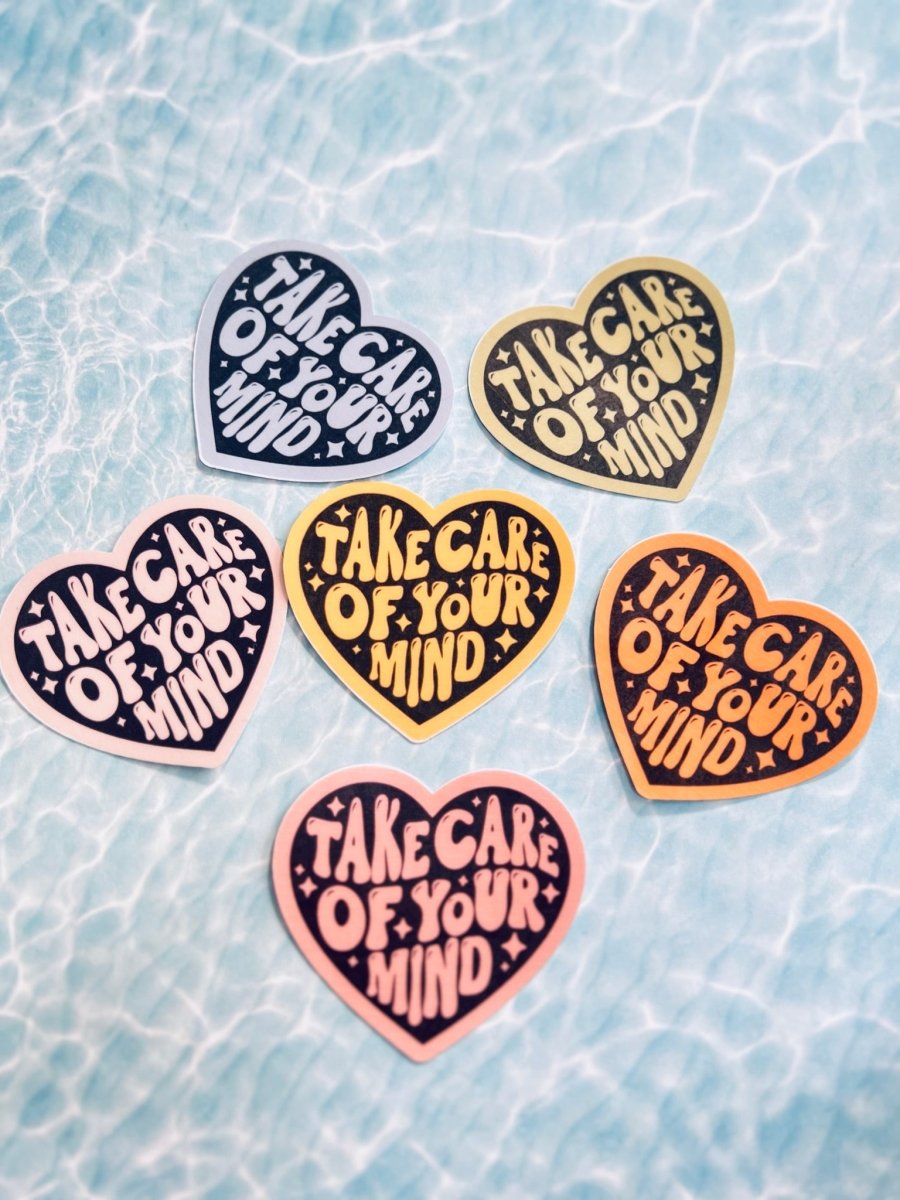 Take Care Of Your Mind Sticker - 2-pack - Cotton Plus Cream