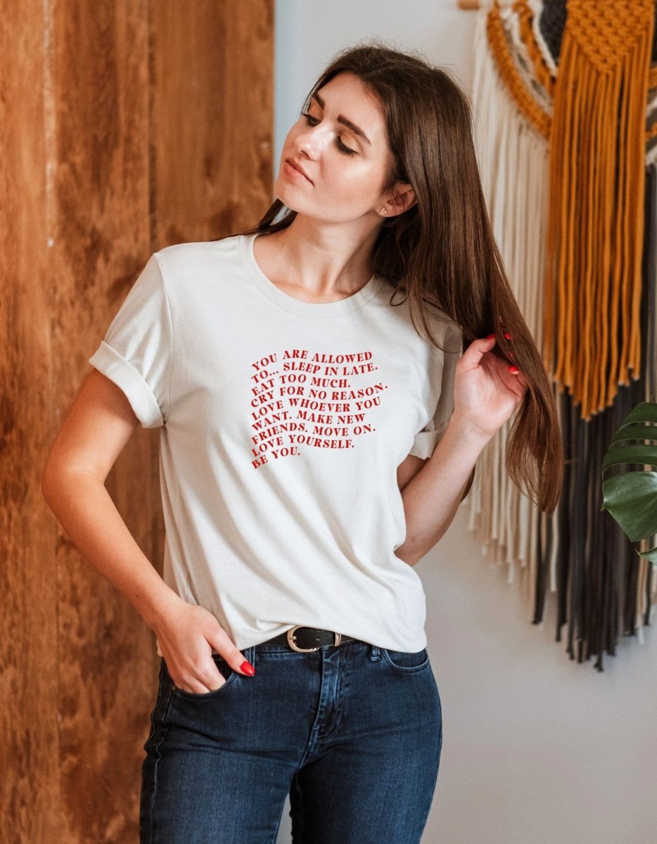 You Are Allowed To Sleep In Unisex t-shirt - Cotton Plus Cream