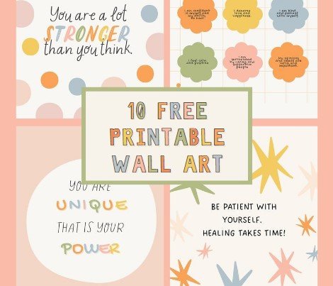 FREE Printable Self Love Decor Wall Art Set - Cotton Plus Cream