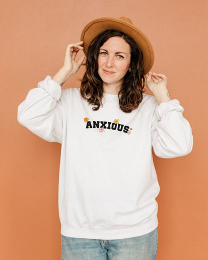Anxious Unisex Sweatshirt - Cotton Plus Cream