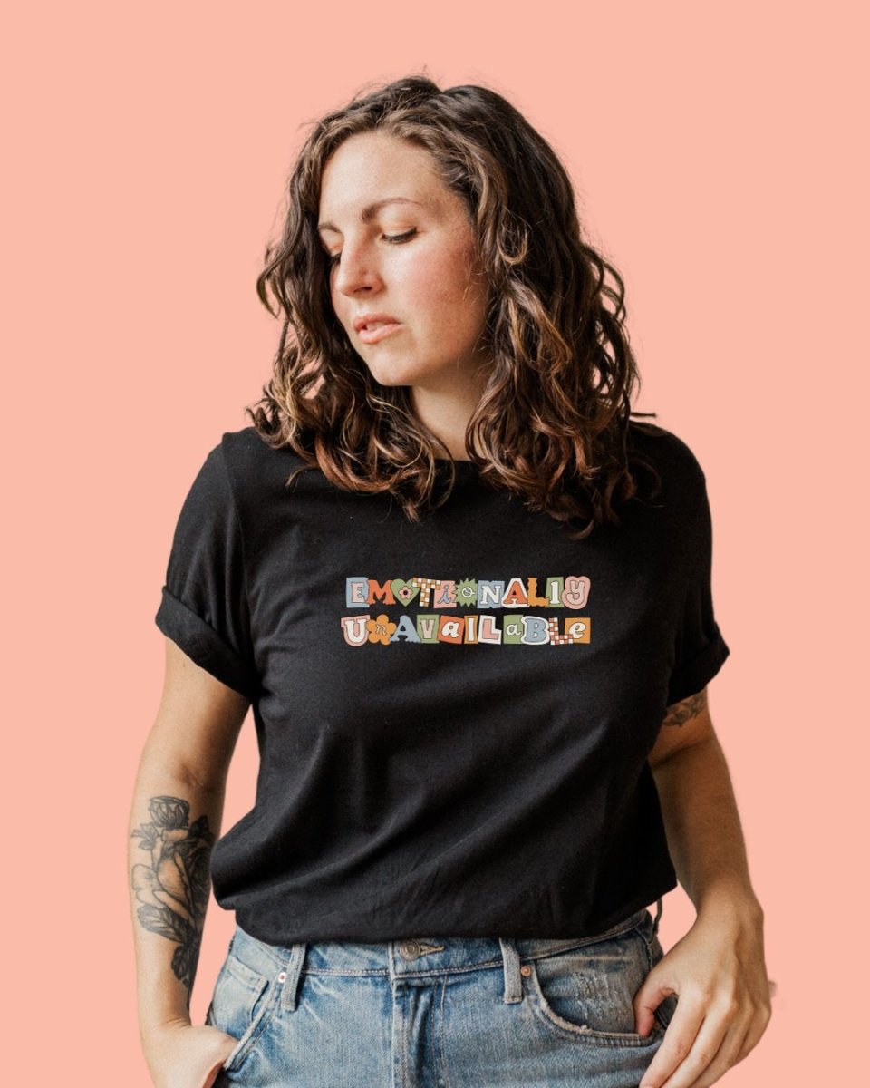 "Emotionally Unavailable" Short-Sleeve Unisex T-Shirt - Cotton Plus Cream