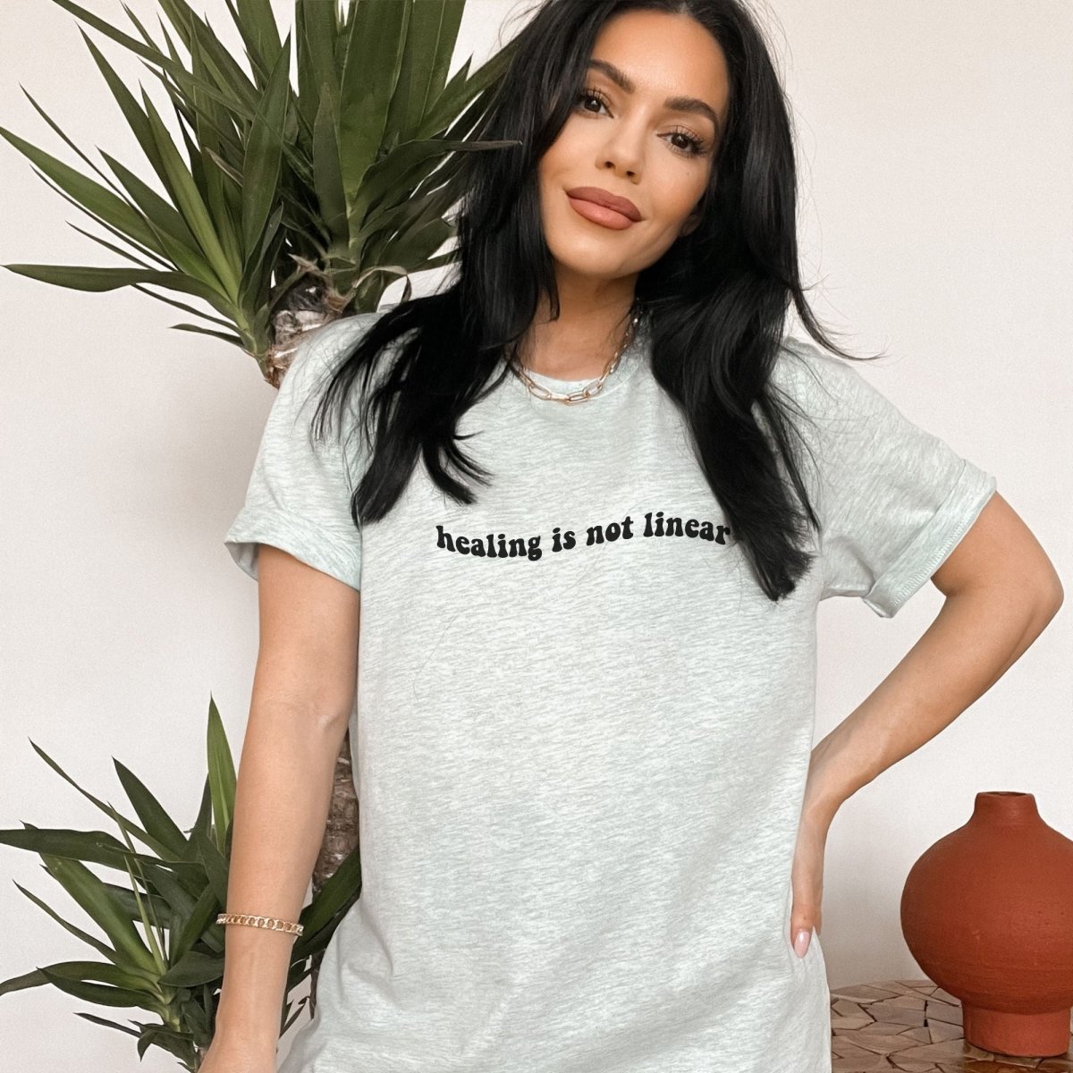 Healing Is Not Linear Short-Sleeve Unisex T-Shirt - Cotton Plus Cream