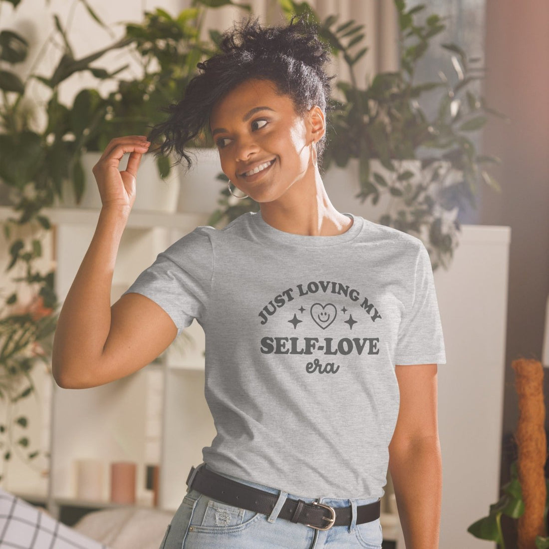 Just Loving My Self Love Era Short-Sleeve Unisex T-Shirt - Cotton Plus Cream