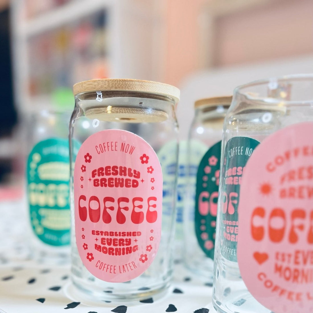 Retro "Coffee Now" Beer Can Glass - Cotton Plus Cream