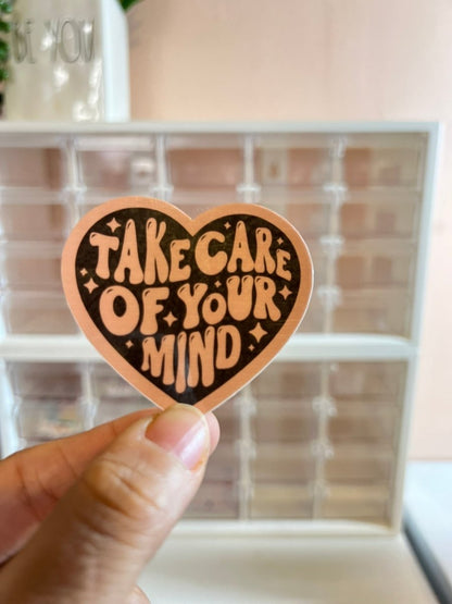 Take Care Of Your Mind Sticker - 2-pack - Cotton Plus Cream